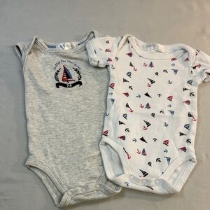 Portfolio - 0-6M - Nautical Themed Short Sleeve One Pieces Set